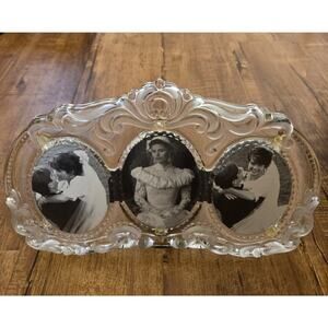 Mikasa Princess Lead Crystal Oval Triple Photo Frame 13" x 8"